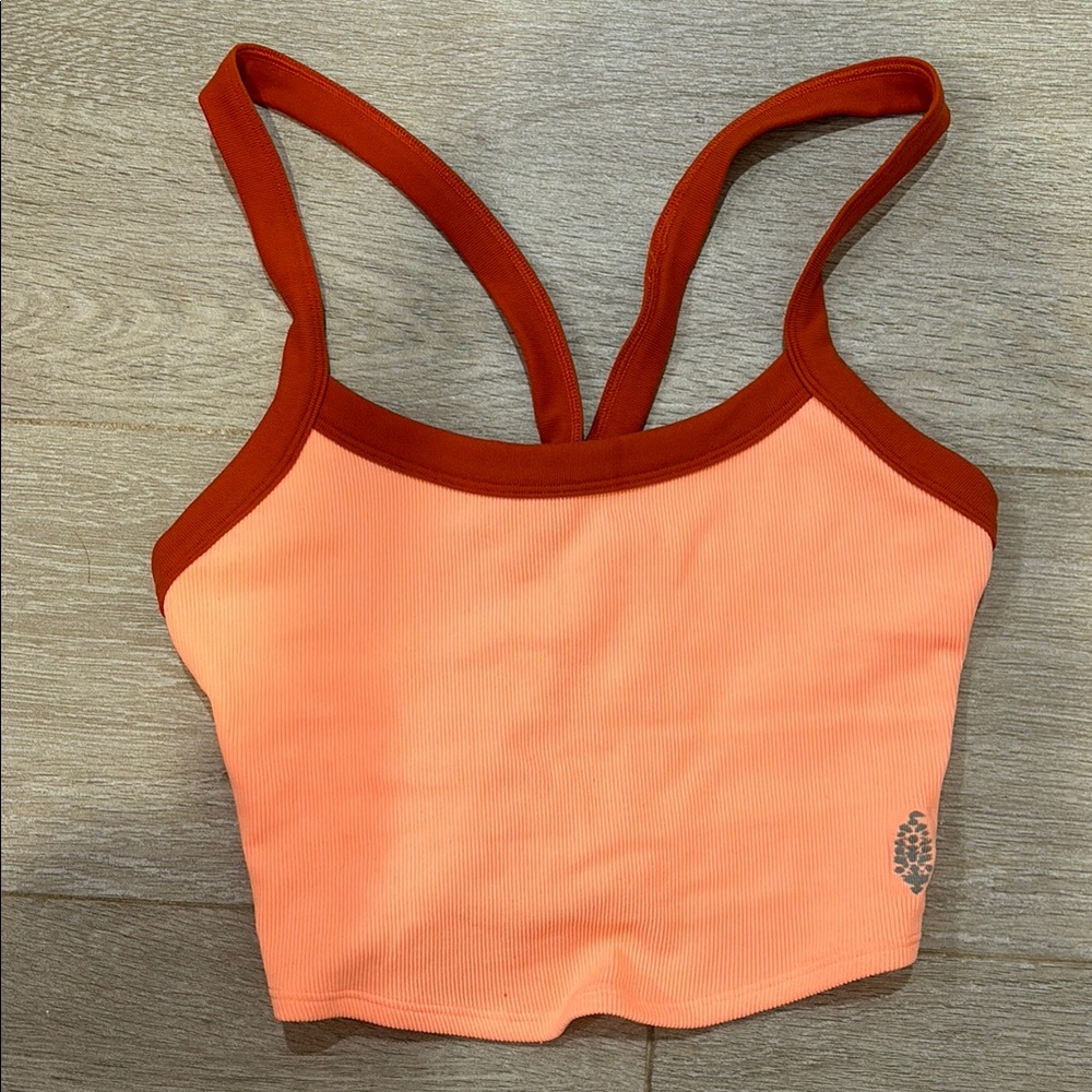 Peach and Rust Women's Crop Top